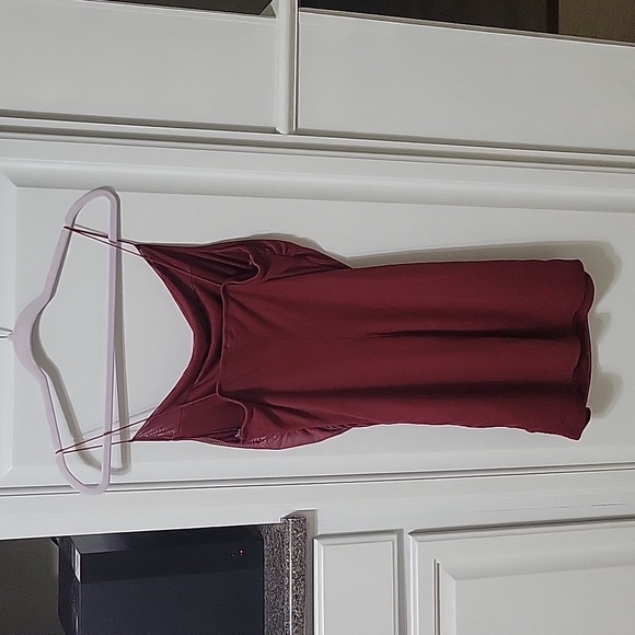 Women's Sleeveless Ruched Mesh Bodycon Dress Wild Fable Size Small M Berry Red - Picture 4 of 4